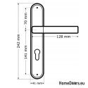 KLAMKA DRZWIOWA PRZEBICIE WKŁAD RODOS NIKIEL CHROM