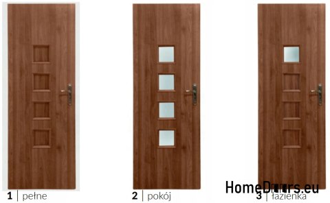 Drzwi łazienkowe z szybą wewnętrzne Atria 70