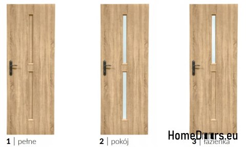 Drzwi łazienkowe z szybą wewnętrzne Donta 80