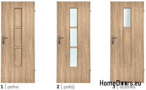 Drzwi łazienkowe z szybą wewnętrzne Suri 60