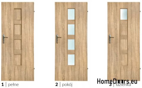 Drzwi łazienkowe z szybą wewnętrzne Szargot 90