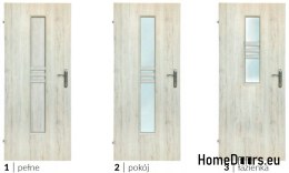Bathroom doors with interior glass Wega 60