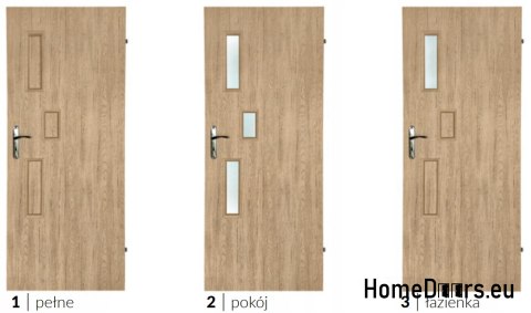 Drzwi pokojowe z szybą wewnętrzne Tresna 80