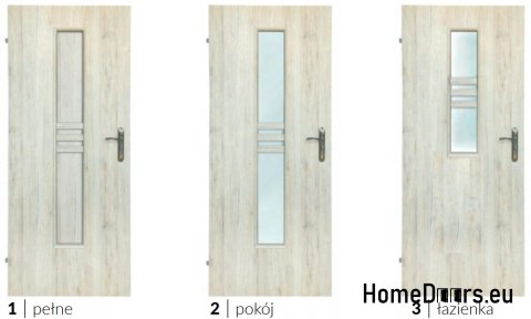 Drzwi przeszklone z szybą wewnętrzne Wega 90