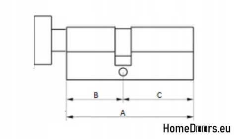 Wkładka patentowa bębenkowa drzwiowa 45/45 mm