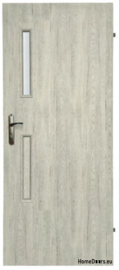 Koupelnové dveře se skleněnými Aseida 60