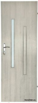 Bathroom door with glass Hiara 60