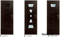 Bathroom doors with interior glass Idris 90