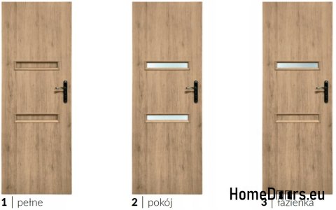 Drzwi łazienkowe z szybą wewnętrzne Rosler 90