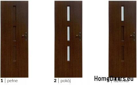 Drzwi pokojowe z szybą wewnętrzne Kari 90