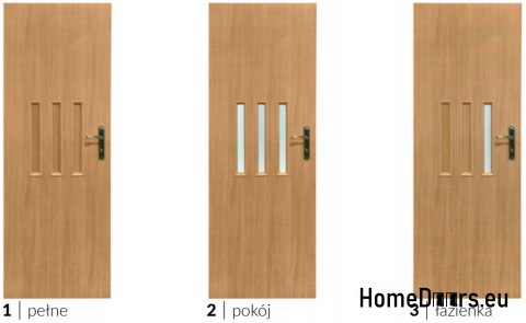 Drzwi pokojowe z szybą wewnętrzne Korpol 80
