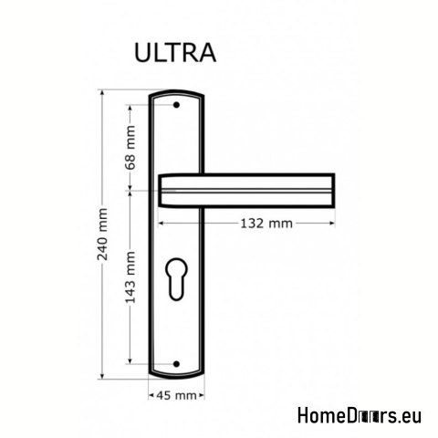 KLAMKA DRZWIOWA PRZEBICIE WKŁAD ULTRA PATYNA