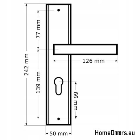 KLAMKO-POCHWYT DO DRZWI ZEWNĘTRZNYCH WKŁAD NEO PA