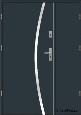 Zweiflügelige Außentür 190 Links inox