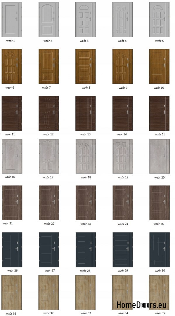 Drzwi dwuskrzydłowe 110 Prawe, różne wzory kolory
