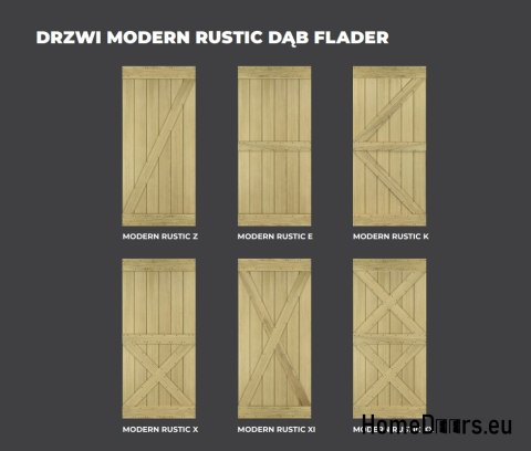 DRZWI PRZESUWNE MODERN RUSTIC XI DĄB FLADER 90