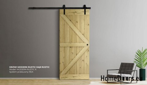 DRZWI PRZESUWNE MODERN RUSTIC K DĄB BRONZE 90