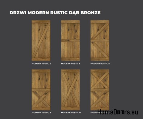 DRZWI PRZESUWNE MODERN RUSTIC K DĄB BRONZE 90