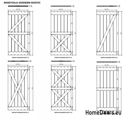 DRZWI PRZESUWNE MODERN RUSTIC K DĄB CRACK 90
