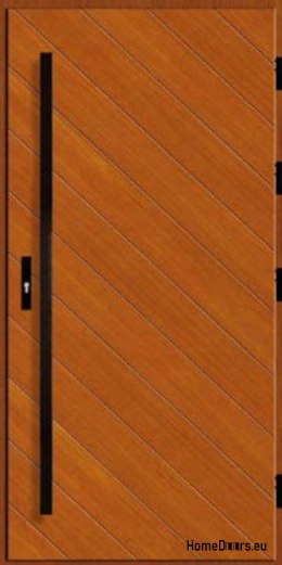 Drzwi zewnętrzne drewniane dąb 74 mm NINA