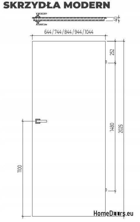 DRZWI WEWNĘTRZNE MODERN 05H DĄB BELKOWY 90 cm