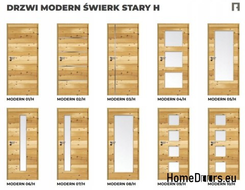 DRZWI WEWNĘTRZNE MODERN 06H ŚWIERK STARY 80