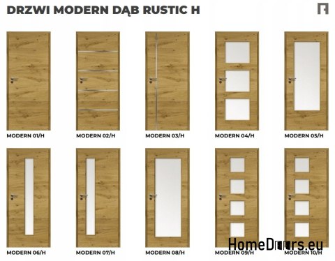 DRZWI WEWNĘTRZNE MODERN 01H DĄB RUSTIC 90