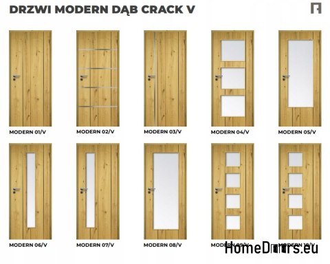 DRZWI WEWNĘTRZNE MODERN 03V DĄB CRACK 80