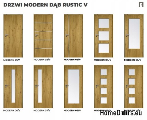 DRZWI WEWNĘTRZNE MODERN 01V DĄB RUSTIC 70