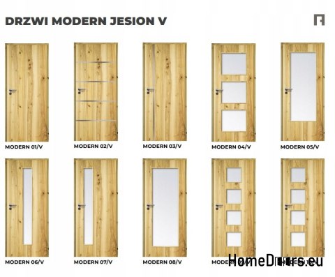 DRZWI WEWNĘTRZNE MODERN 01V JESION SĘKATY 80