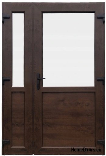 EXTERIOR DOORS PVC WALNUT 160x210 DOUBLE-LEAF