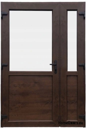 EXTERIOR DOORS PVC WALNUT 180x210 DOUBLE-LEAF