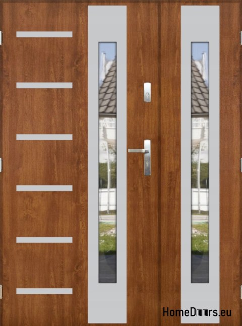 Zweiflügelige Tür mit Spiegeldicke 72 mm 160 L