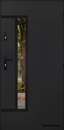 Entrance door mirror W-8 BLACK 70/80/90/100
