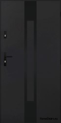 Solid exterior door A-11 BLACK 70/80/90/100