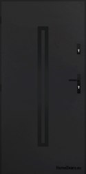 Solid exterior door A-12 BLACK 70/80/90/100
