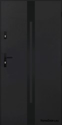 Solid exterior door A-13 BLACK 70/80/90/100