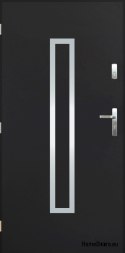Solid exterior doors A-10 INOX 70/80/90/100