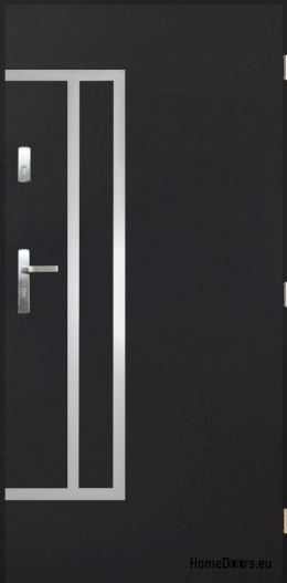 Solid exterior doors A-8 INOX 70/80/90/100