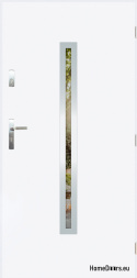 Porte extérieure avec miroir W-12 INOX 70/80/90/100