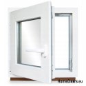PVC WINDOW RU Links 600x500 / 60x50 WEISS, AB LAGER