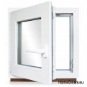 PVC-FENSTER RU RECHTS 800x600 / 80x60 WEISS, SOFORT LAGER