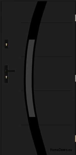Drzwi zewnętrzne Sofia 05 black antracyt 80 PRAWE