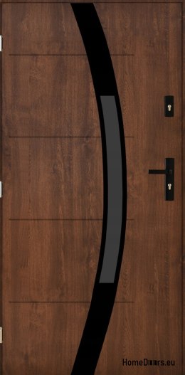 Drzwi zewnętrzne Sofia 05 black orzech 90 LEWE