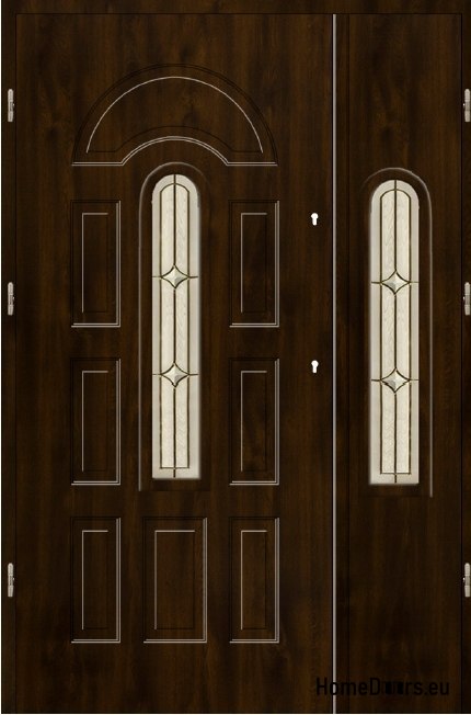 Drzwi dwuskrzydłowe grube 72 mm, wypełnienie piana poliuretanowa, 130 Lewe