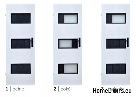 Drzwi Przeszklone wewnętrzne pokojowe WELLA Loft Pokój 80