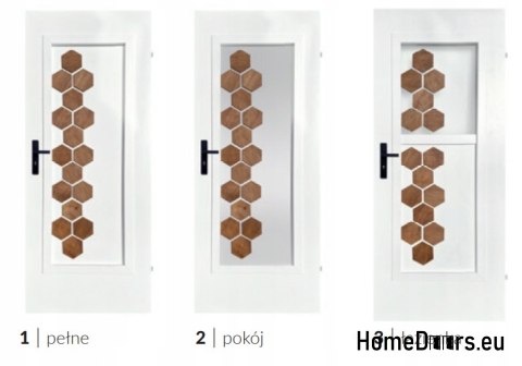 Drzwi pełne wewnętrzne pokojowe Heksagon Wood pełne 60
