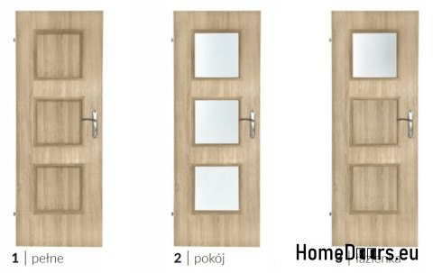 Drzwi przeszklone wewnętrzne pokojowe HEKTO Łazienka 60