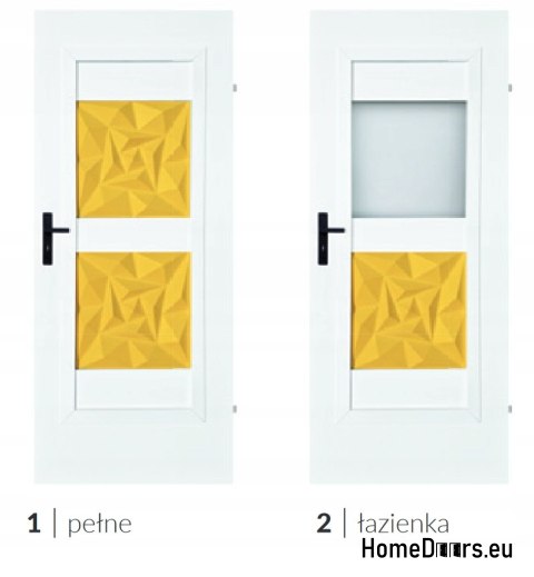 Drzwi przeszklone wewnętrzne pokojowe Kwadro Łazienka 70