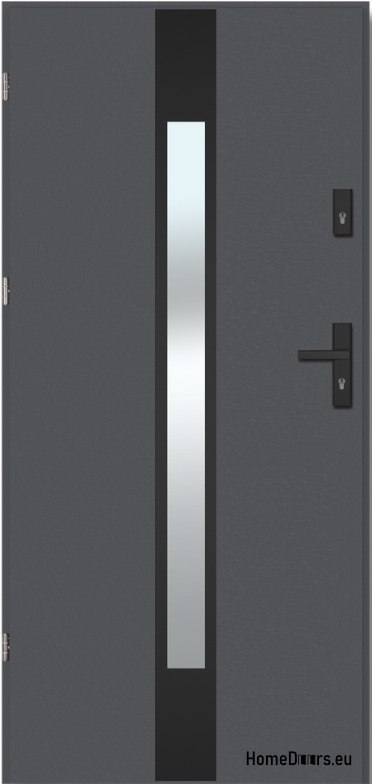 YUKON NERO THICK warm steel exterior door 1,2Wm2k 70mm, OFF STOCK 90 L